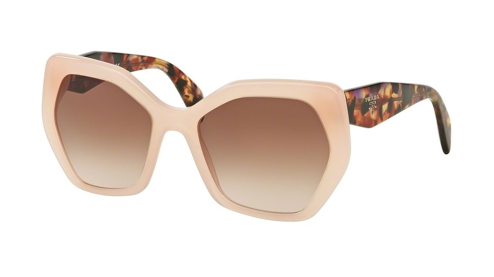 Prada PR16RS Sunglasses UEW0A6-56 - Opal Pink Frame, Brown Gradient Lenses