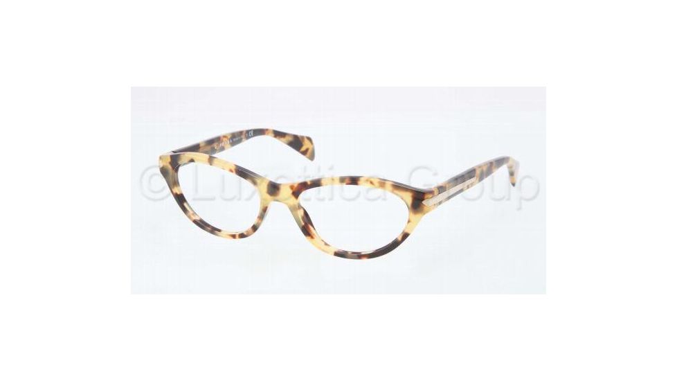 Prada PR18PV Bifocal Prescription Eyeglasses 7S01O1-5217 - Medium Havana Frame, Demo Lens Lenses
