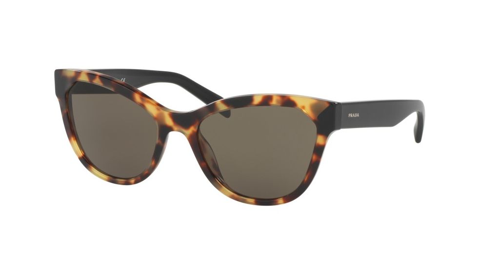 Prada PR21SS Sunglasses 7S05S2-56 - Medium Havana Frame, Brown Lenses