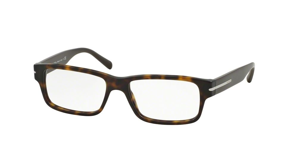 Prada PR22RV Bifocal Prescription Eyeglasses HAQ1O1-52 - Matte Havana Frame