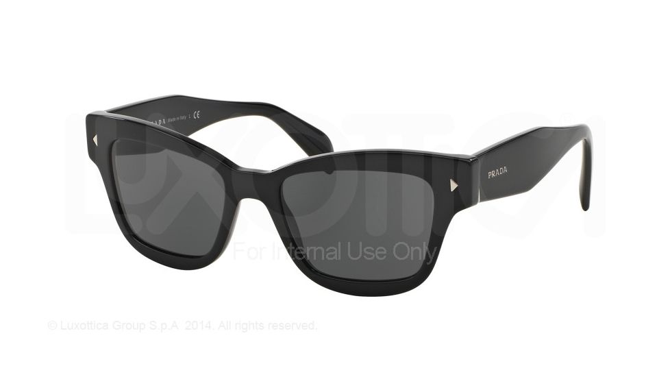 Prada PR29RS Sunglasses 1AB1A1-51 - Black Frame, Gray Lenses