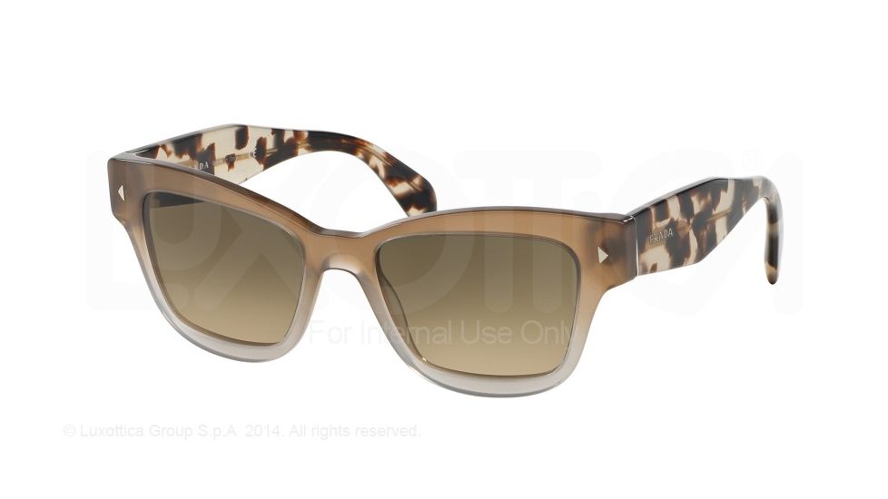 Prada PR29RS Sunglasses UBJ3D0-51 - Grey Gradient Frame, Light Brown Grad Light Grey Lenses