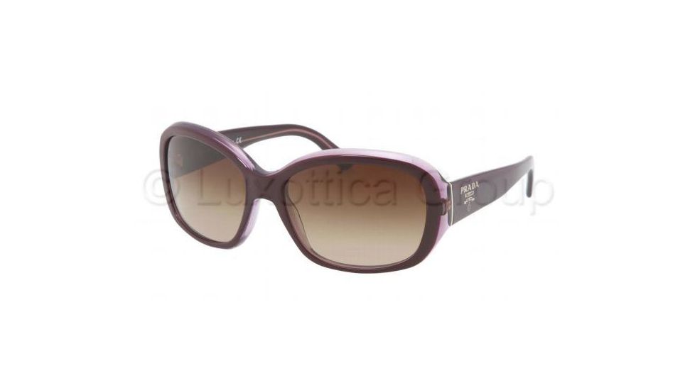 Prada PR31NS Bifocal Prescription Sunglasses PR31NS-IAY6S1-5816 - Lens Diameter 58 mm, Frame Color Top Violet/Violet Transparent