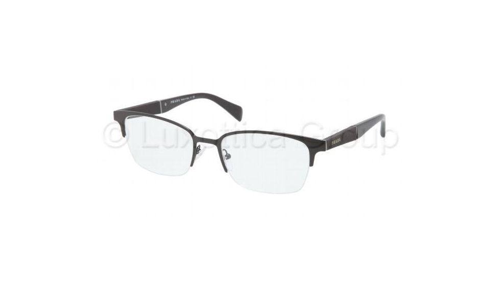 Prada PR50PV Progressive Prescription Eyeglasses 7AX1O1-5519 - Black Frame