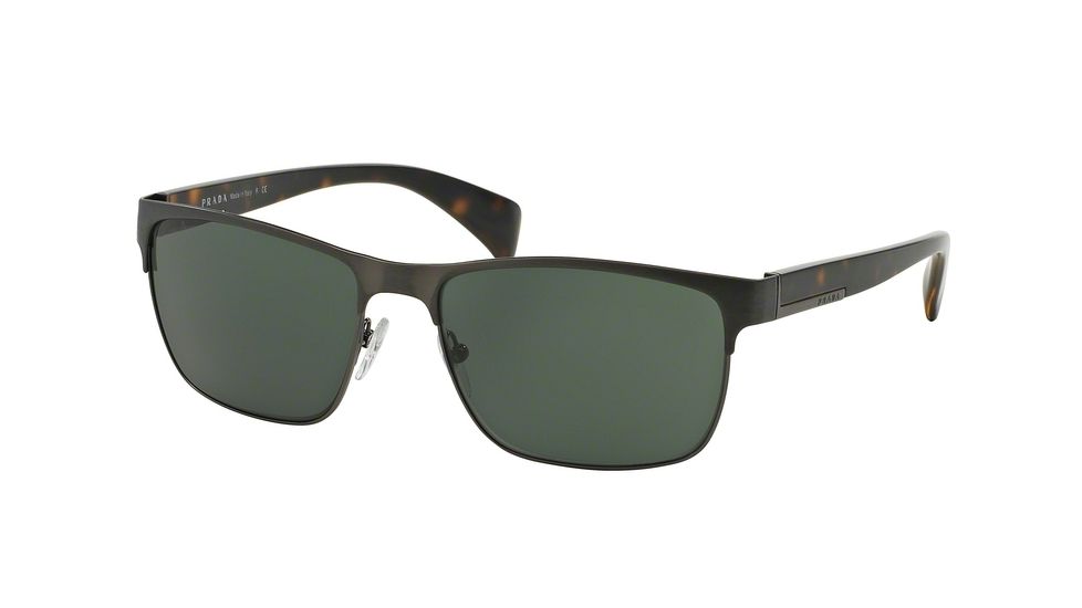 Prada PR51OS Progressive Prescription Sunglasses PR51OS-DHG3O1-58 - Lens Diameter 58 mm, Frame Color Antique Brushed Gunmetal