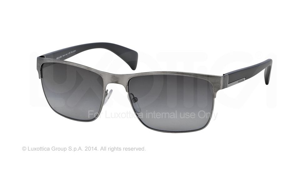 Prada PR51OS Progressive Prescription Sunglasses PR51OS-DHG5W1-58 - Lens Diameter 58 mm, Frame Color Antique Brushed Gunmetal