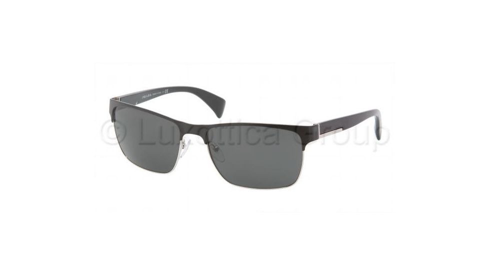 Prada PR51OS Progressive Prescription Sunglasses PR51OS-GAQ1A1-5817 - Lens Diameter 58 mm, Frame Color Black Silver