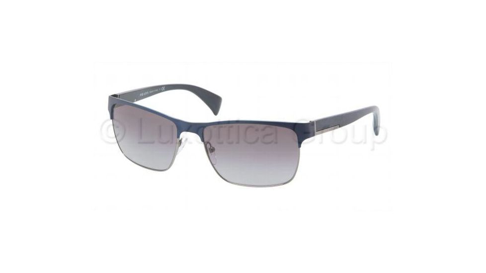 Prada PR51OS Progressive Prescription Sunglasses PR51OS-GAR3M1-5817 - Lens Diameter 58 mm, Frame Color Blue Demi Shiny