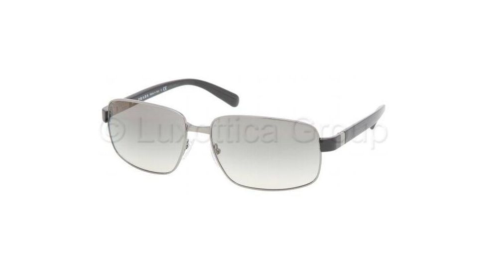 Prada PR52NS Sunglasses 5AV3M1-6116 - Gunmetal Frame, Crystal Gray Gradient Lenses, 61mm Lens Diameter
