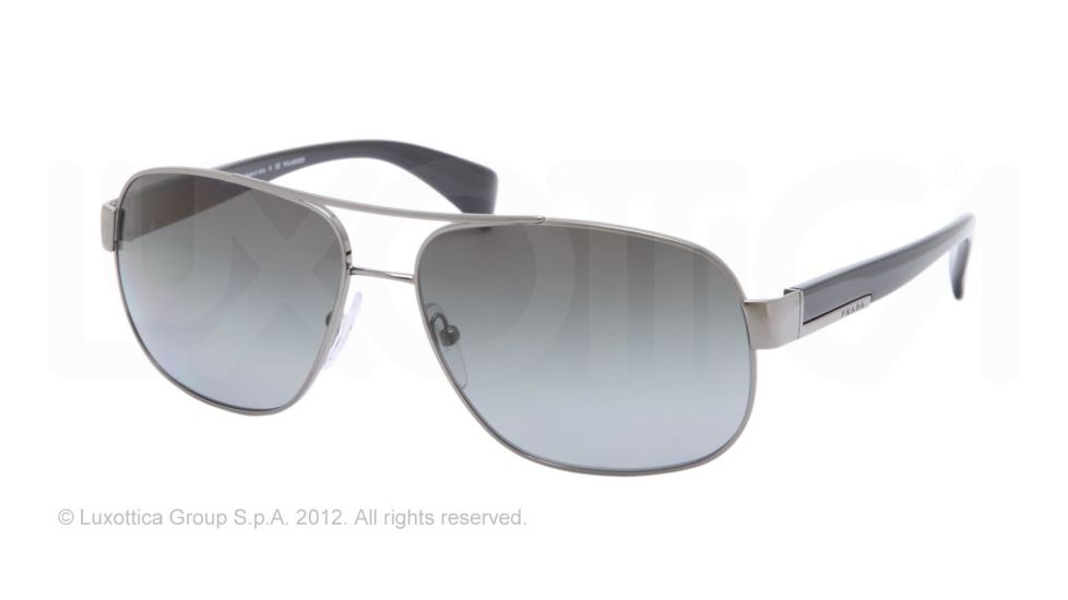 Prada PR52PS Prescription Sunglasses PR52PS-5AV5W1-61 - Lens Diameter 61 mm, Frame Color Gunmetal