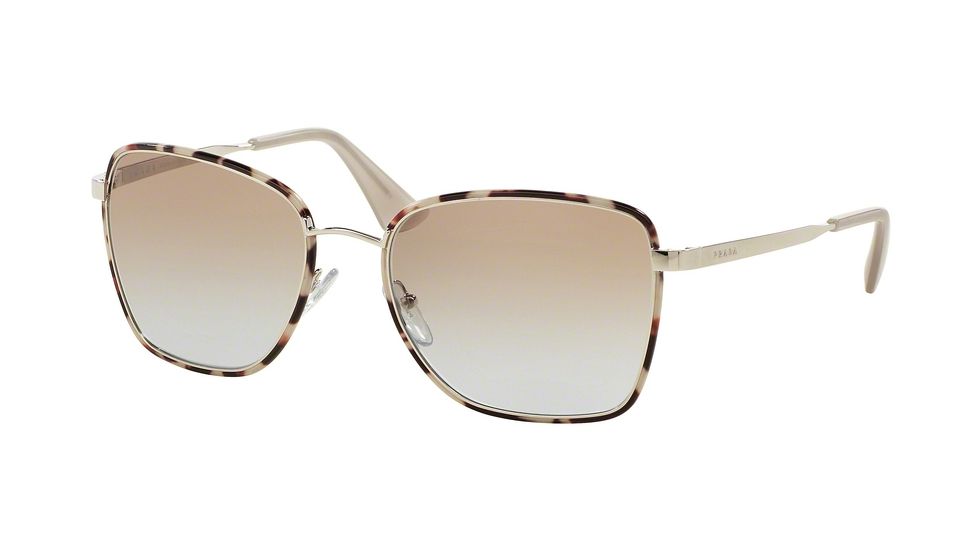 Prada PR52SS Single Vision Prescription Sunglasses PR52SS-UAO4S2-58 - Lens Diameter 58 mm, Frame Color Silver