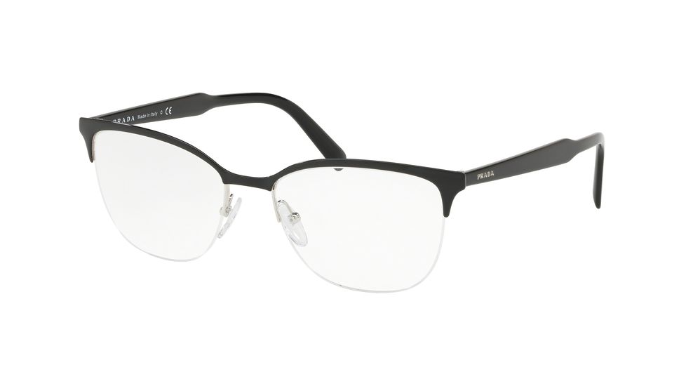 Prada PR53VV Progressive Prescription Eyeglasses, 53mm, Top Black/silver, PR53VV-1AB1O1-53-PRO