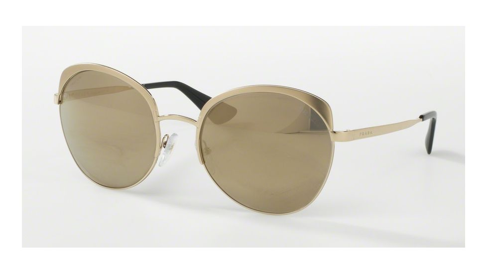 Prada PR54SS Progressive Prescription Sunglasses PR54SS-VAQ1C0-59 - Lens Diameter 59 mm, Frame Color Metallized Pale Gold