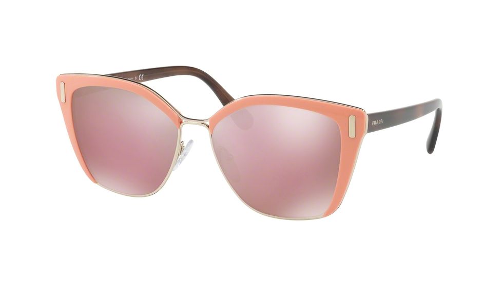 Prada PR56TS Sunglasses VHQ4M2-57 - Pink/Pale Gold Frame, Pink Mirror Gold Lenses