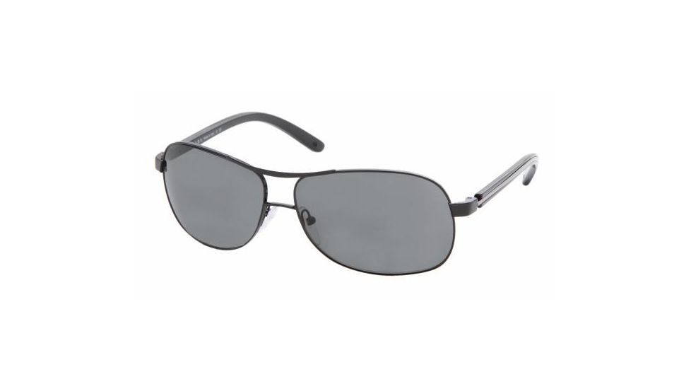 Prada PR59LS #7AX1A1 - Shiny Black Frame, Gray Lenses
