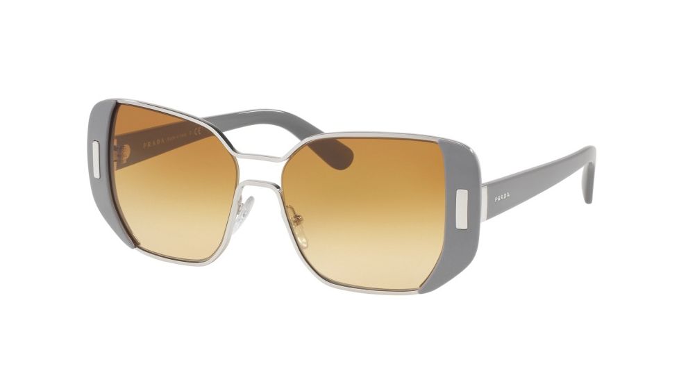 Prada PR59SS Sunglasses UR91G0-54 - Silver/Grey Frame, Brown Gradient Lenses