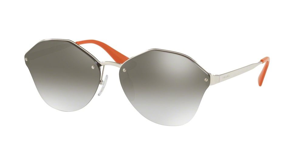 Prada PR64TS Bifocal Prescription Sunglasses PR64TS-1BC4S1-66 - Lens Diameter 66 mm, Frame Color Silver