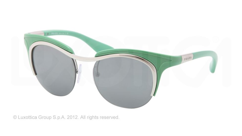Prada PR68OS Progressive Prescription Sunglasses PR68OS-KAV1B0-49 - Lens Diameter 49 mm, Frame Color Steel-green/matt Green