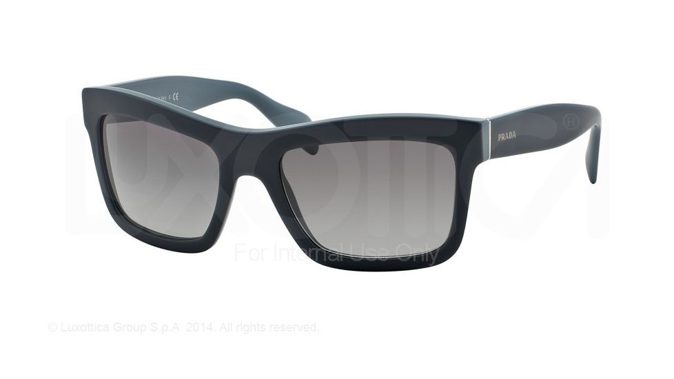 PRADA LOGO PR25QS Sunglasses TFW3E2-56 - Opal Matte Avio/matte Avio Frame, Grey Gradient Grey Lenses