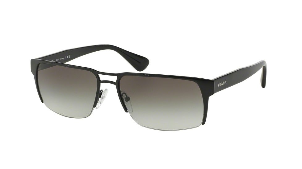 PRADA LOGO PR52RS Sunglasses 7AX0A7-60 - Black Frame, Grey Gradient Lenses