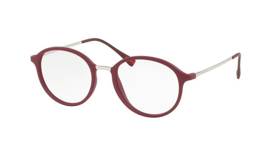 Prada PS01IV Bifocal Prescription Eyeglasses VYX1O1-51 - Bordeaux Rubber Frame