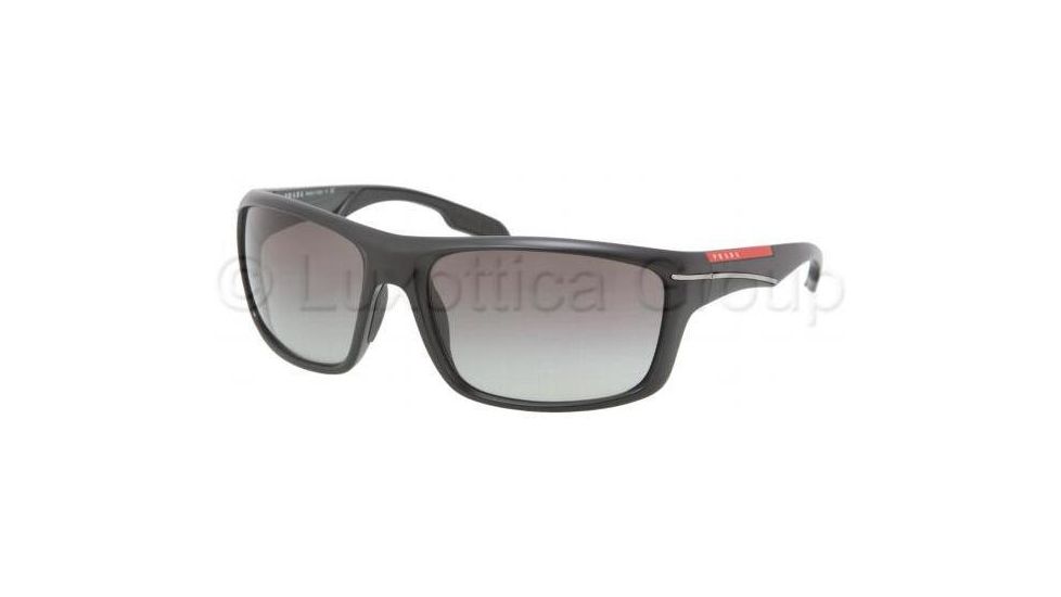 Prada PS01NS Sunglasses 1BO3M1-6318 - Demi Shiny Black Frame, Gray Gradient Lenses