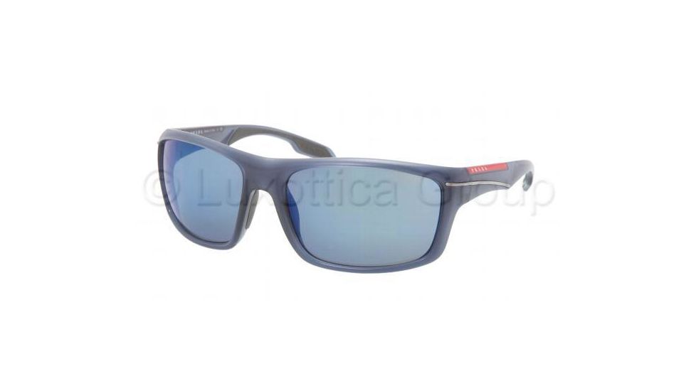 Prada PS01NS Sunglasses MAF9P1-6318 - Avio Demi Shiny Frame, Blue Mirror Lenses