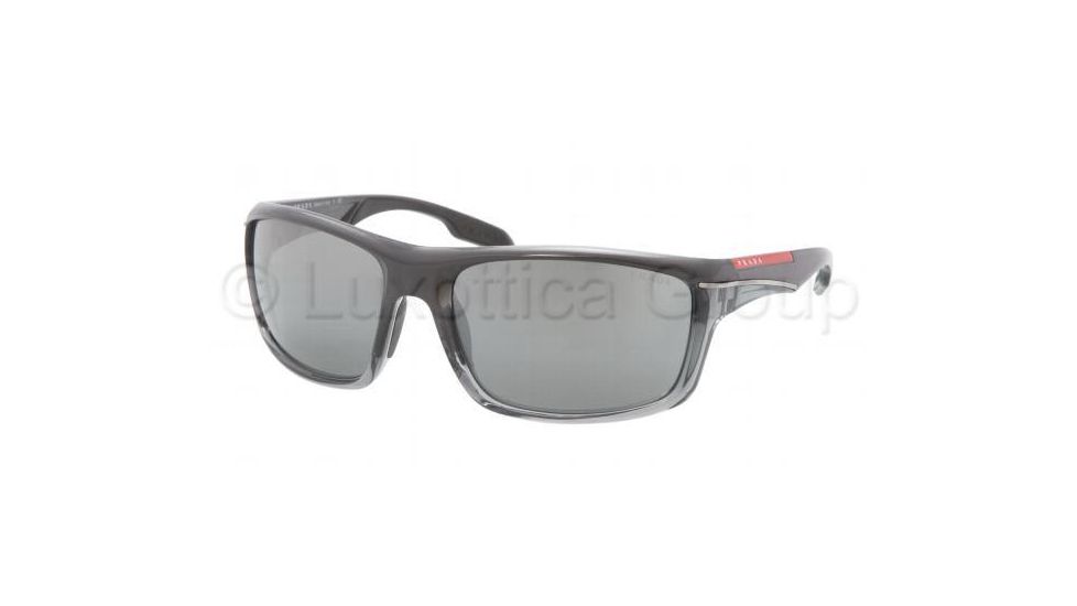Prada PS01NS Sunglasses NAU7W1-6318 - Gray Gradient Frame, Silver Mirror Lenses