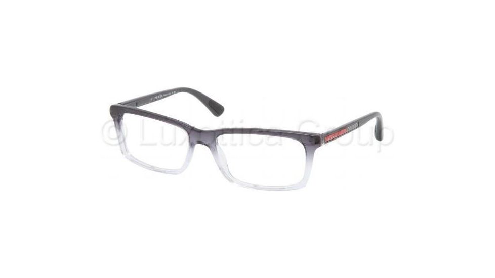 Prada PS02CV Bifocal Prescription Eyeglasses JAU1O1-5517 - Striped Gray Demo Lens Frame