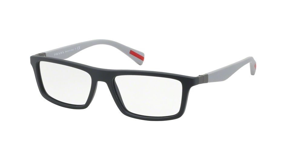 Prada PS02FV Bifocal Prescription Eyeglasses TFZ1O1-56 - Grey Rubber Frame
