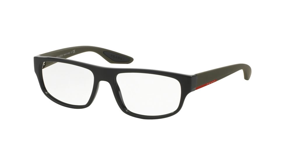 Prada PS03GV Progressive Prescription Eyeglasses 1AB1O1-53 - Black Frame