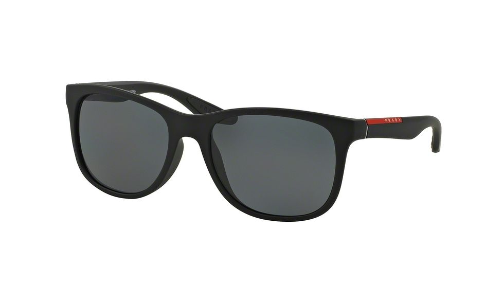 Prada PS03OS Progressive Prescription Sunglasses PS03OS-DG05Z1-55 - Lens Diameter 55 mm, Frame Color Black Rubber