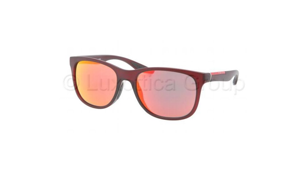 Prada PS03OS Progressive Prescription Sunglasses PS03OS-MAZ6Y1-5518 - Lens Diameter 55 mm, Frame Color Amaranth Demi Shiny