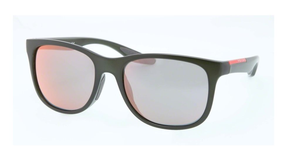 Prada PS03OS Progressive Prescription Sunglasses PS03OS-ROS2D2-55 - Lens Diameter 55 mm, Frame Color Military Green Demi Shiny