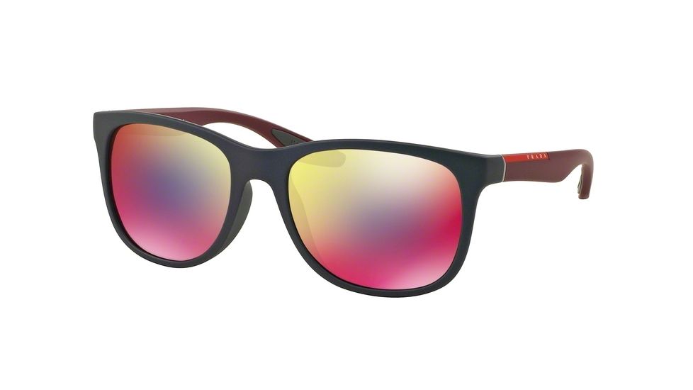 Prada PS03OS Progressive Prescription Sunglasses PS03OS-UBX9Q1-55 - Lens Diameter 55 mm, Frame Color Shot Grey Rubber