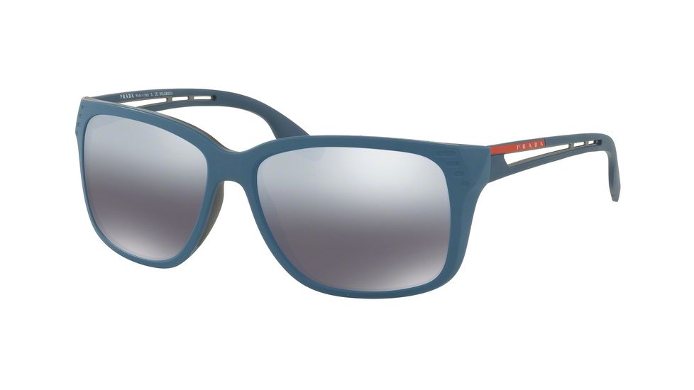 Prada PS03TS Progressive Prescription Sunglasses PS03TS-B522F2-59 - Lens Diameter 59 mm, Frame Color Matte Blue
