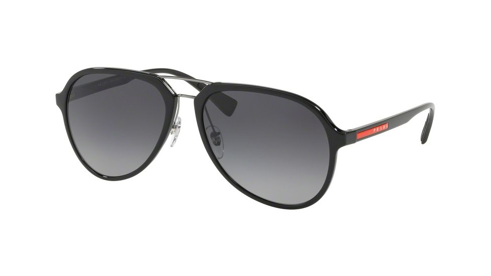 Prada PS05RS Bifocal Prescription Sunglasses, 58mm, Black, PS05RS-1AB5W1-58-BI