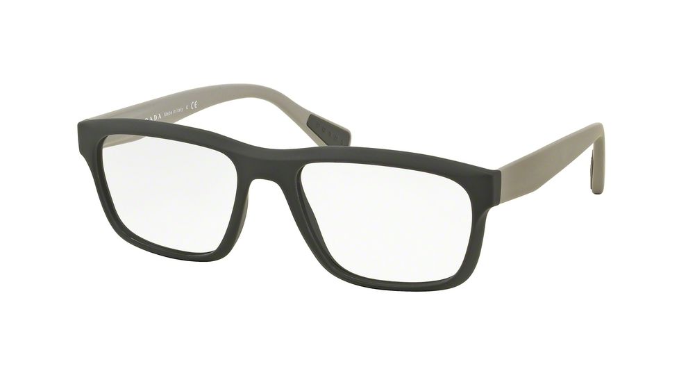 Prada PS07GV Bifocal Prescription Eyeglasses TFZ1O1-53 - Grey Rubber Frame