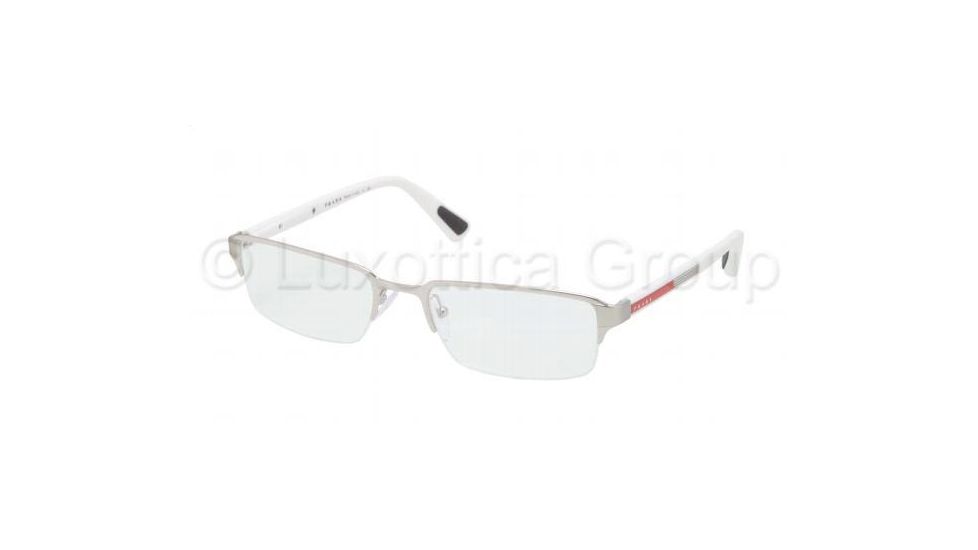 Prada PS51DV Progressive Prescription Eyeglasses 1BC1O1-5419 - Silver Frame