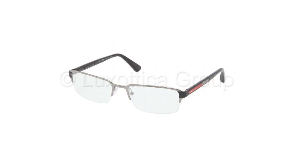 Prada PS51DV Progressive Prescription Eyeglasses 5AV1O1-5219 - Gunmetal Frame