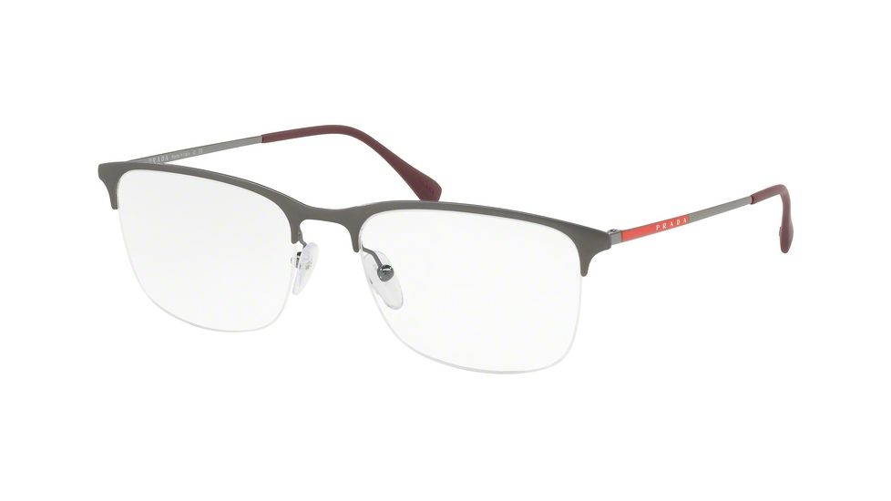 Prada PS54IV Single Vision Prescription Eyeglasses VIX1O1-53 - Top Light Brown/gunmetal Frame