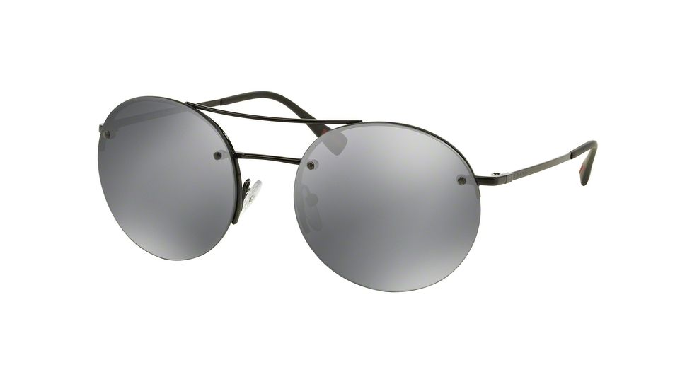 Prada PS54RS Sunglasses 7AX5L0-56 - Black Frame, Light Grey Mirror Black Lenses