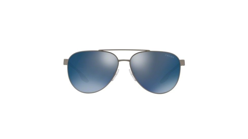 Prada PS54TS Bifocal Prescription Sunglasses, 58mm, Gunmetal Rubber, PS54TS-DG1387-58-BI