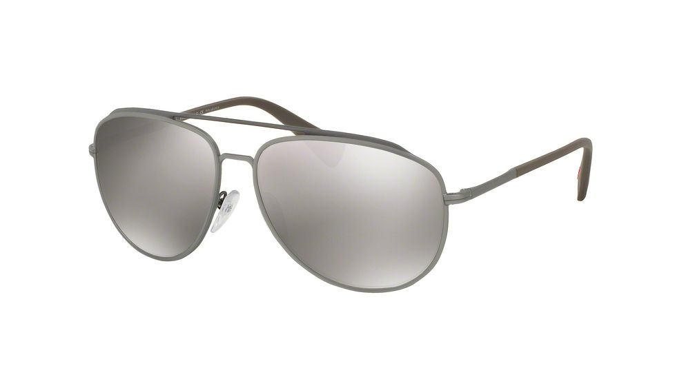Prada PS55RS Single Vision Prescription Sunglasses PS55RS-DG15K0-59 - Lens Diameter 59 mm, Frame Color Brown/lead Rubber