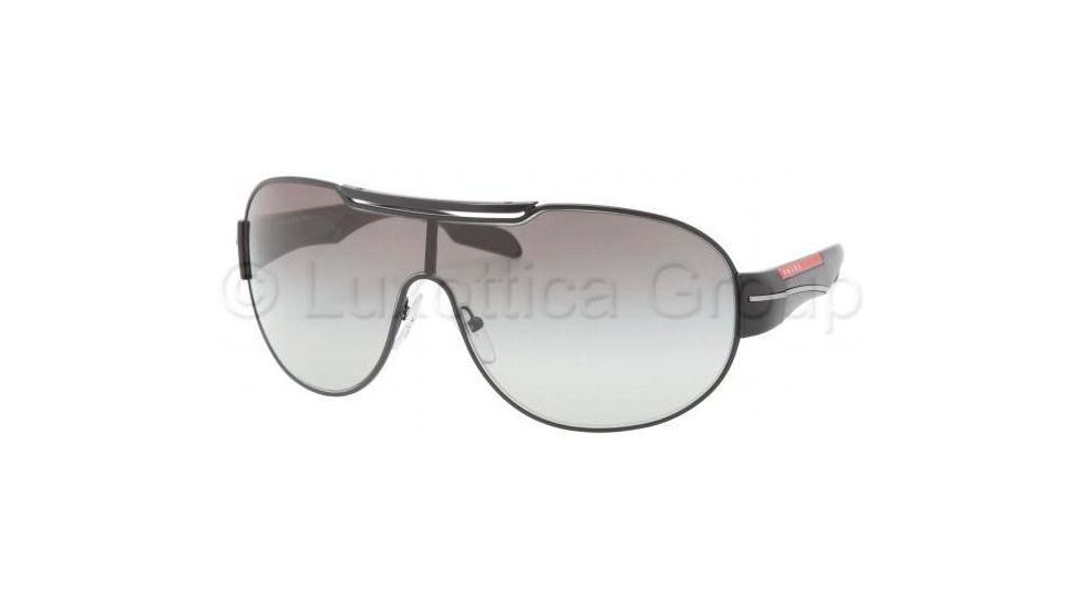Prada PS56NS Sunglasses 1BO3M1-0137 - Demi Shiny Black Frame, Gray Gradient Lenses