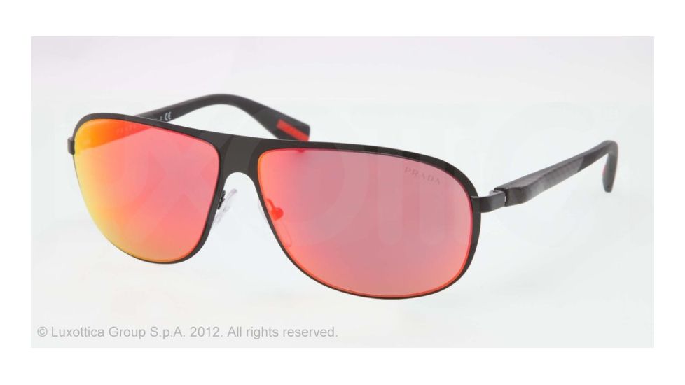 Prada PS56OS Single Vision Prescription Sunglasses PS56OS-1BO6Y1-62 - Lens Diameter 62 mm, Lens Diameter 62 mm, Frame Color Black Demi Shiny