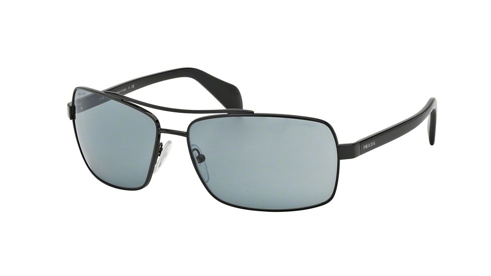 Prada SOCIETY PR55QS Single Vision Prescription Sunglasses PR55QS-7AX3C2-63 - Lens Diameter 63 mm, Frame Color Black