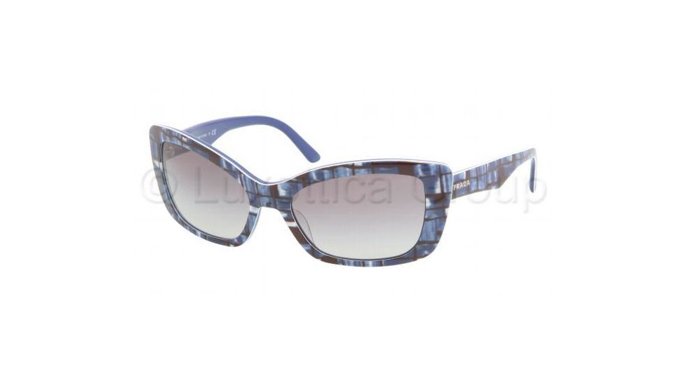 Prada Sunglasses PR03NS BF23M1-5718 - Top Mimetic Blue/Blue Frame, Gray Gradient Lenses, 57mm Lens Diameter