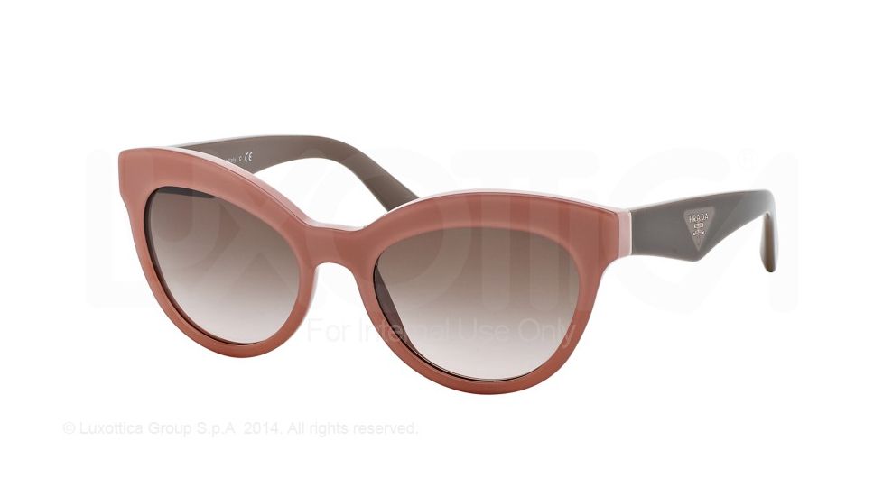 Prada TRIANGLE PR23QS Sunglasses TFS0A6-53 - Opal Pink/pink Frame, Brown Gradient Lenses