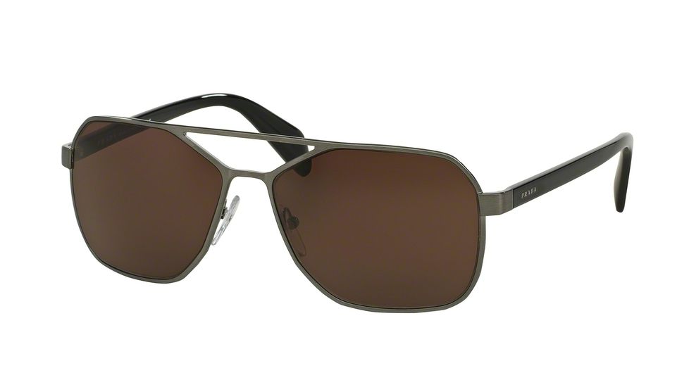 Prada TYPE PR54RS Progressive Prescription Sunglasses PR54RS-75S8C1-60 - Lens Diameter 60 mm, Frame Color Brushed Gunmetal